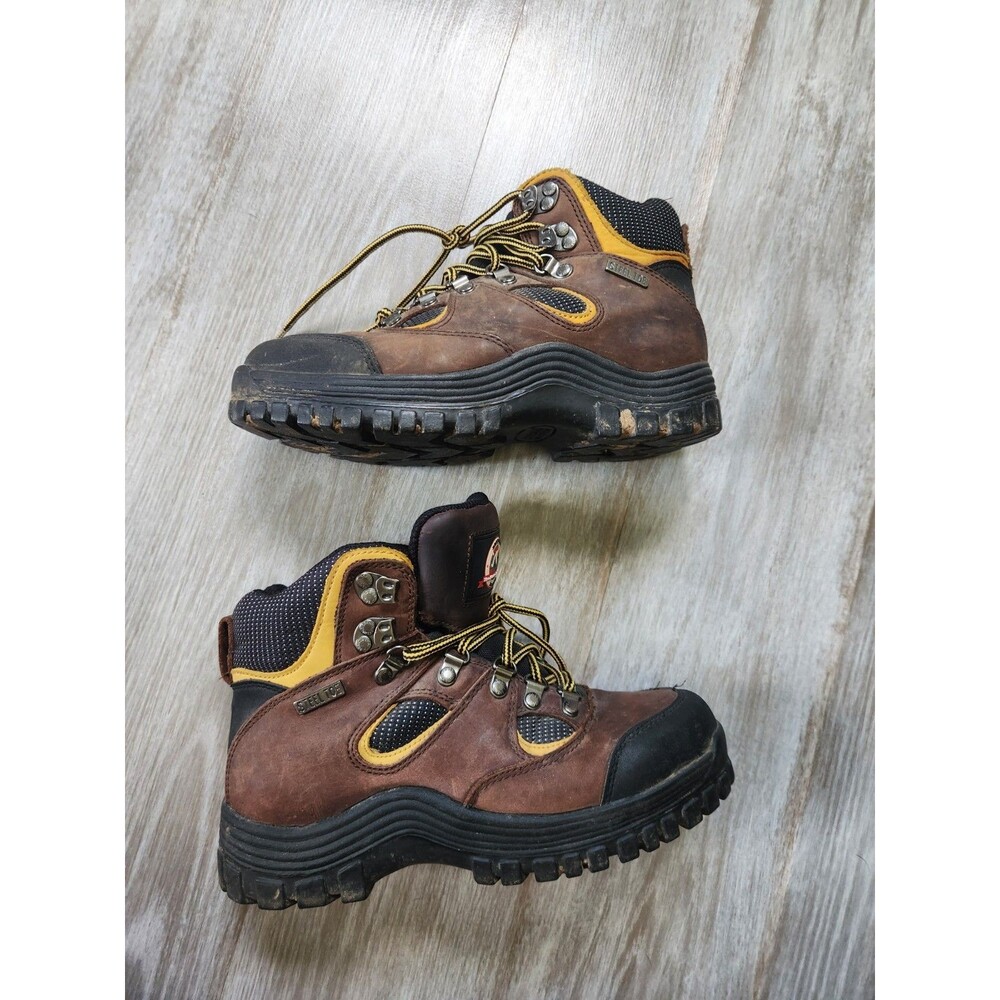 Brahma Blaze Steel Toe Work Boots Brown Leather Lace Up Safety Womens Sz 8 GUC - Picture 11 of 11